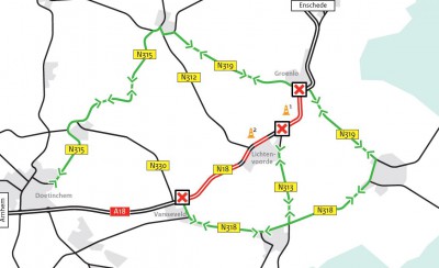 Opknapbeurt N18 met volledige afsluiting